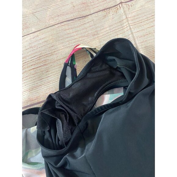 Maxine Of Hollywood Women's Black Floral Skirtini One Piece - 8 - Picture 12 of 12